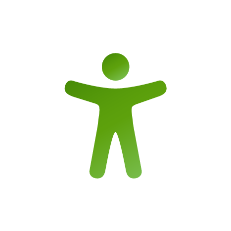 Icon green accessibility person